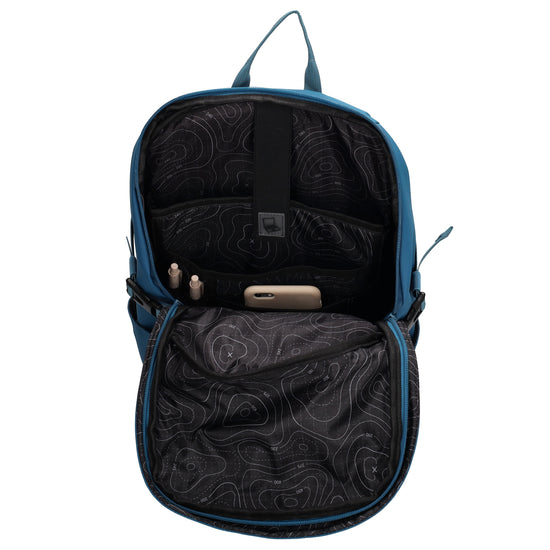 Rucksack 47x30cm in Jeansblau mit Brustgurt und Aufsteckfunktion - leder-accessoires.com