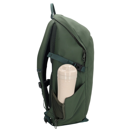 Rucksack 47x30cm in Dunkelgrün mit Brustgurt und Aufsteckfunktion - leder-accessoires.com