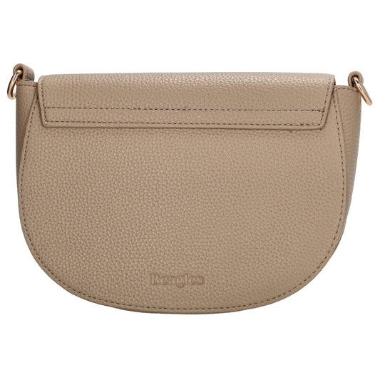 Crossbody-Tasche 16x22cm in Taupe mit Überschlag