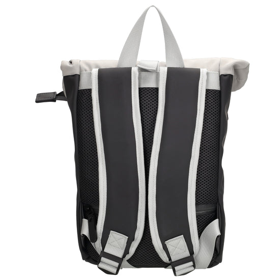 Rucksack 38x29cm in Grau mit Überschlag und Reißverschluss - leder-accessoires.com
