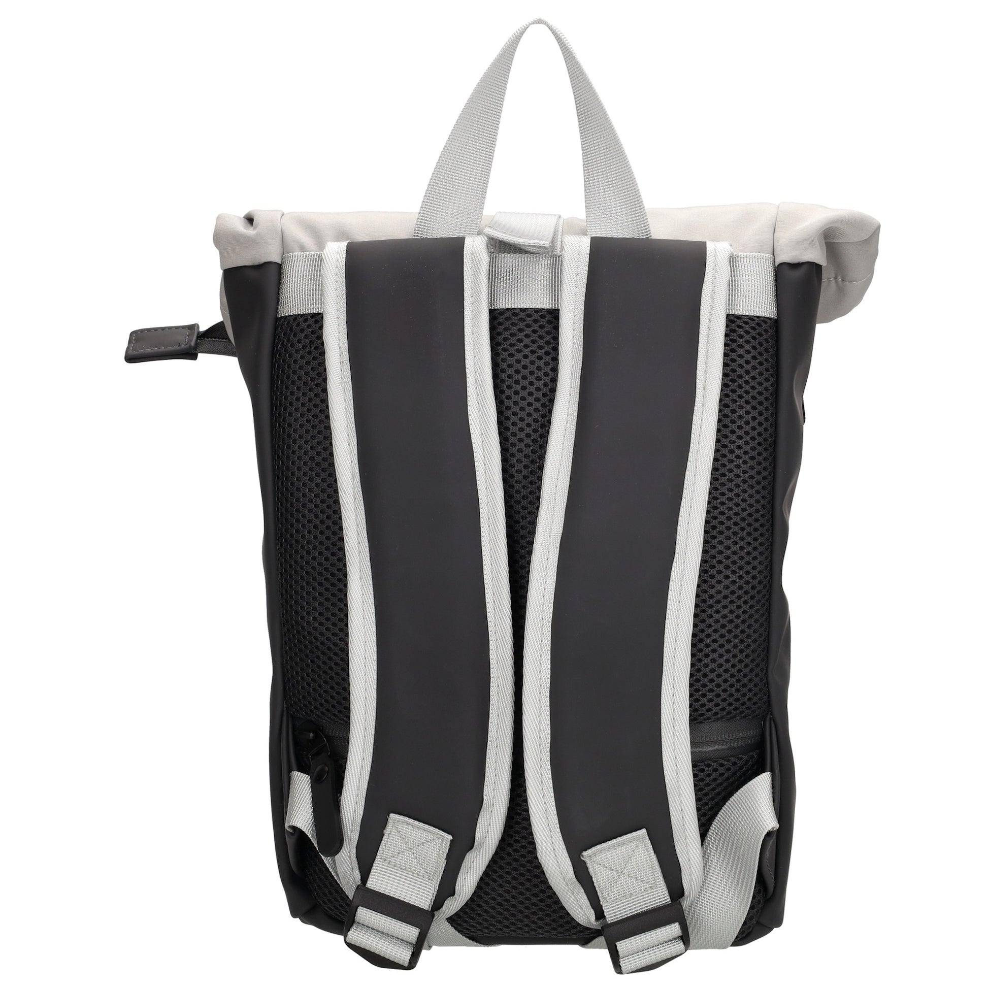 Rucksack 38x29cm in Grau mit Überschlag und Reißverschluss - leder-accessoires.com