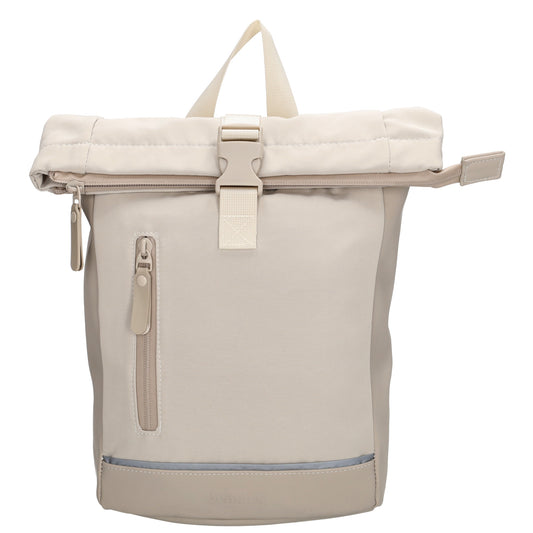 Rucksack 38x29cm in Beige | Creme mit Überschlag und Reißverschluss - leder-accessoires.com