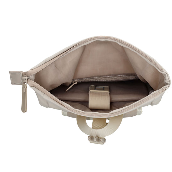 Rucksack 38x29cm in Beige | Creme mit Überschlag und Reißverschluss - leder-accessoires.com