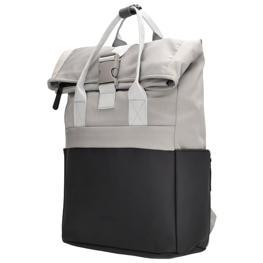 Laptoprucksack 53x28cm in Grau|Schwarz mit zusätzlichen Griffen - leder-accessoires.com