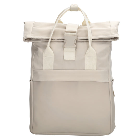 Laptoprucksack 53x28cm in Creme mit zusätzlichen Griffen - leder-accessoires.com