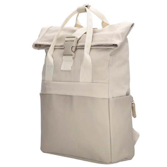 Laptoprucksack 53x28cm in Creme mit zusätzlichen Griffen - leder-accessoires.com