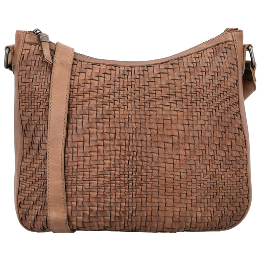 Braune Vollleder Tasche 30x26 im Boho Chic Stil - leder-accessoires.com