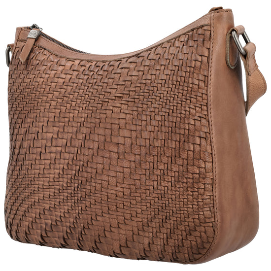 Braune Vollleder Tasche 30x26 im Boho Chic Stil - leder-accessoires.com