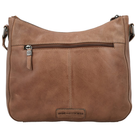 Braune Vollleder Tasche 30x26 im Boho Chic Stil - leder-accessoires.com
