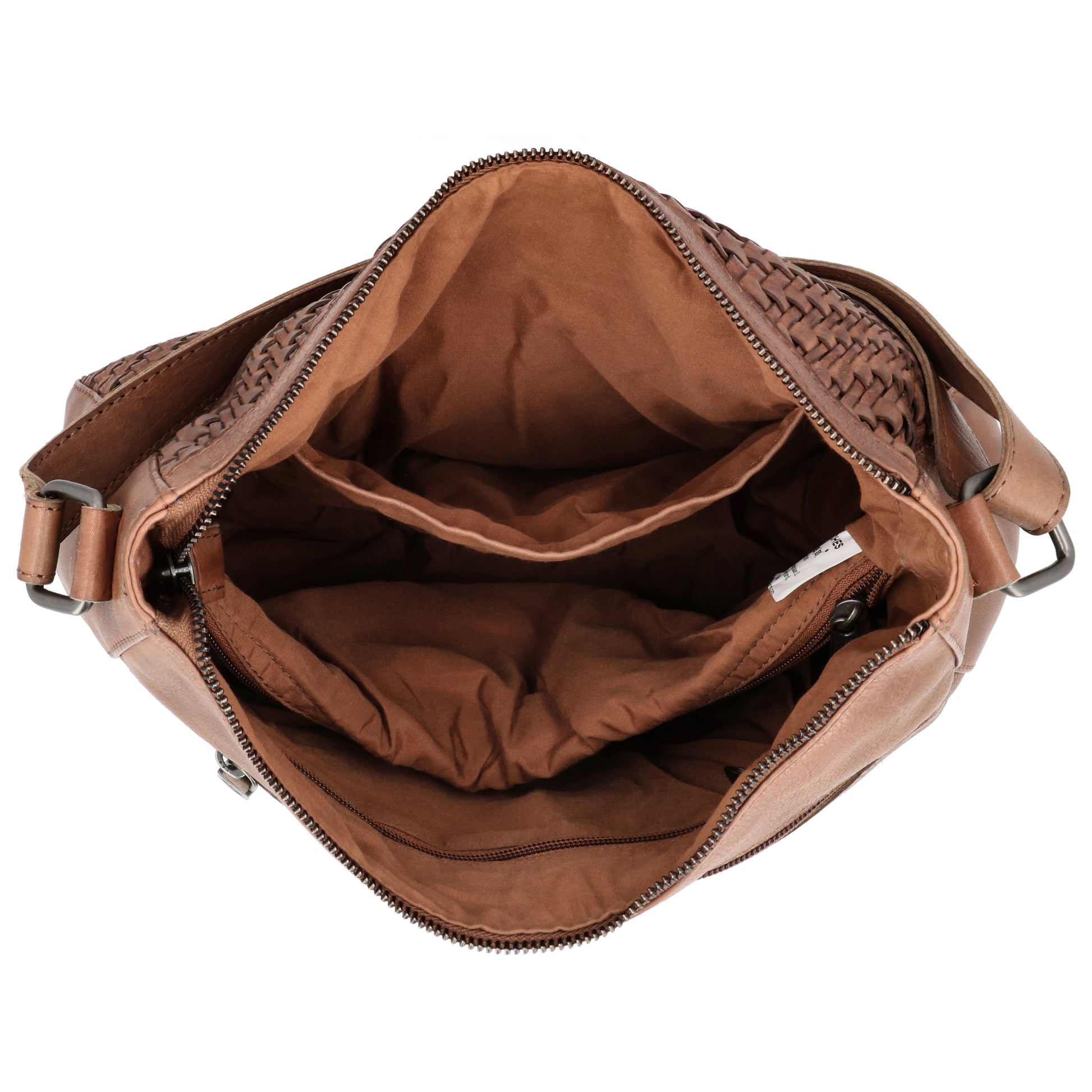 Braune Vollleder Tasche 30x26 im Boho Chic Stil - leder-accessoires.com