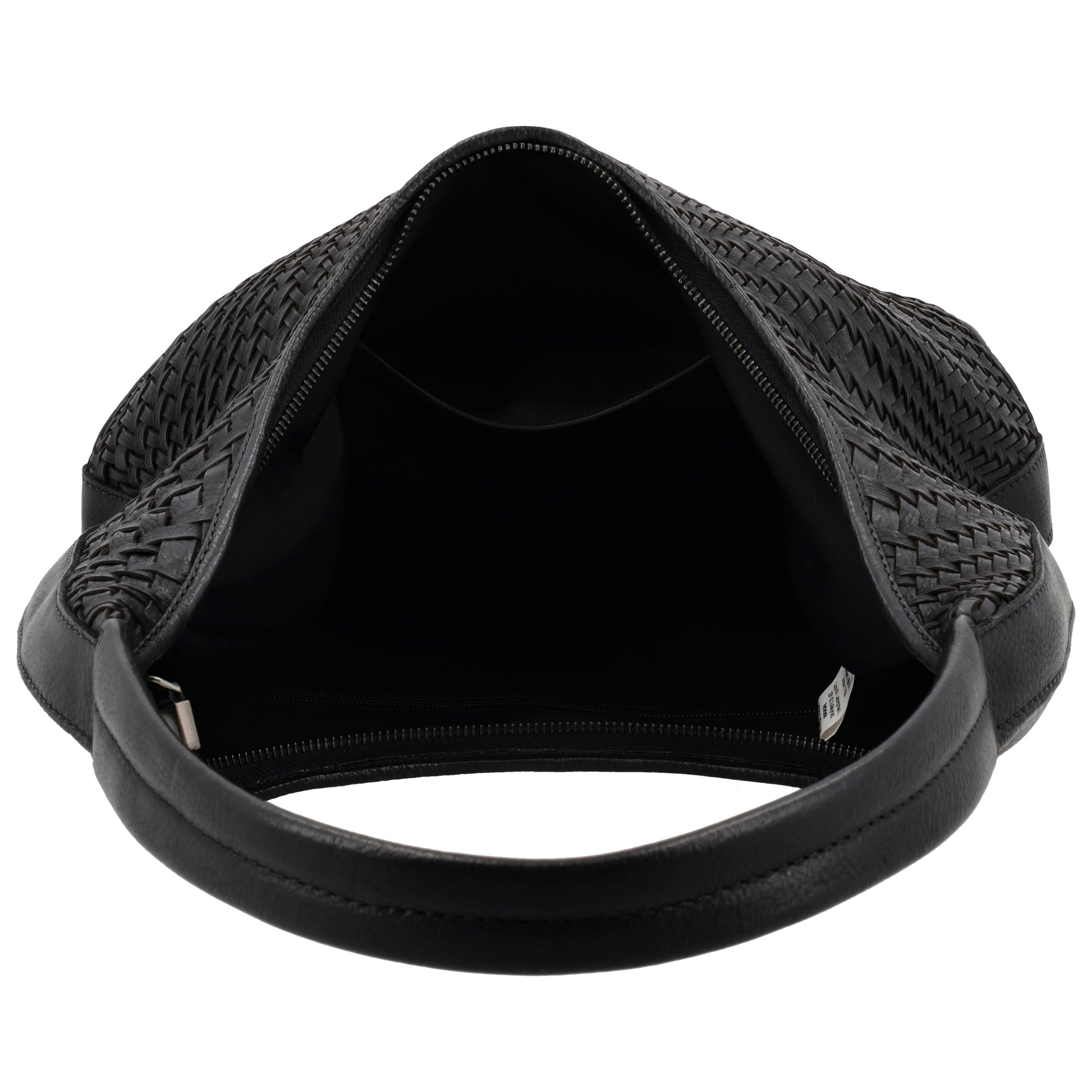 Leder Flechttasche 40x24cm in Schwarz Damen - leder-accessoires.com