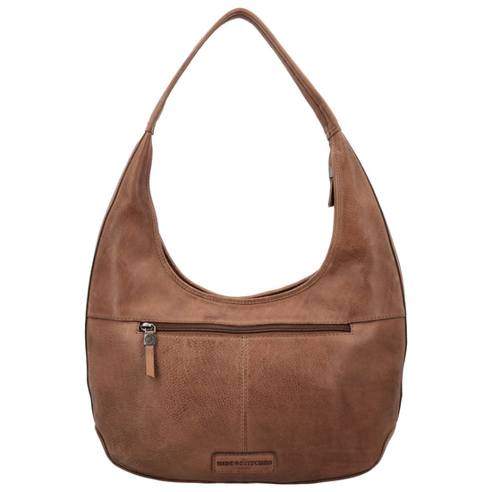 Cognac Leder Schultertasche 40x24cm geflochten - leder-accessoires.com