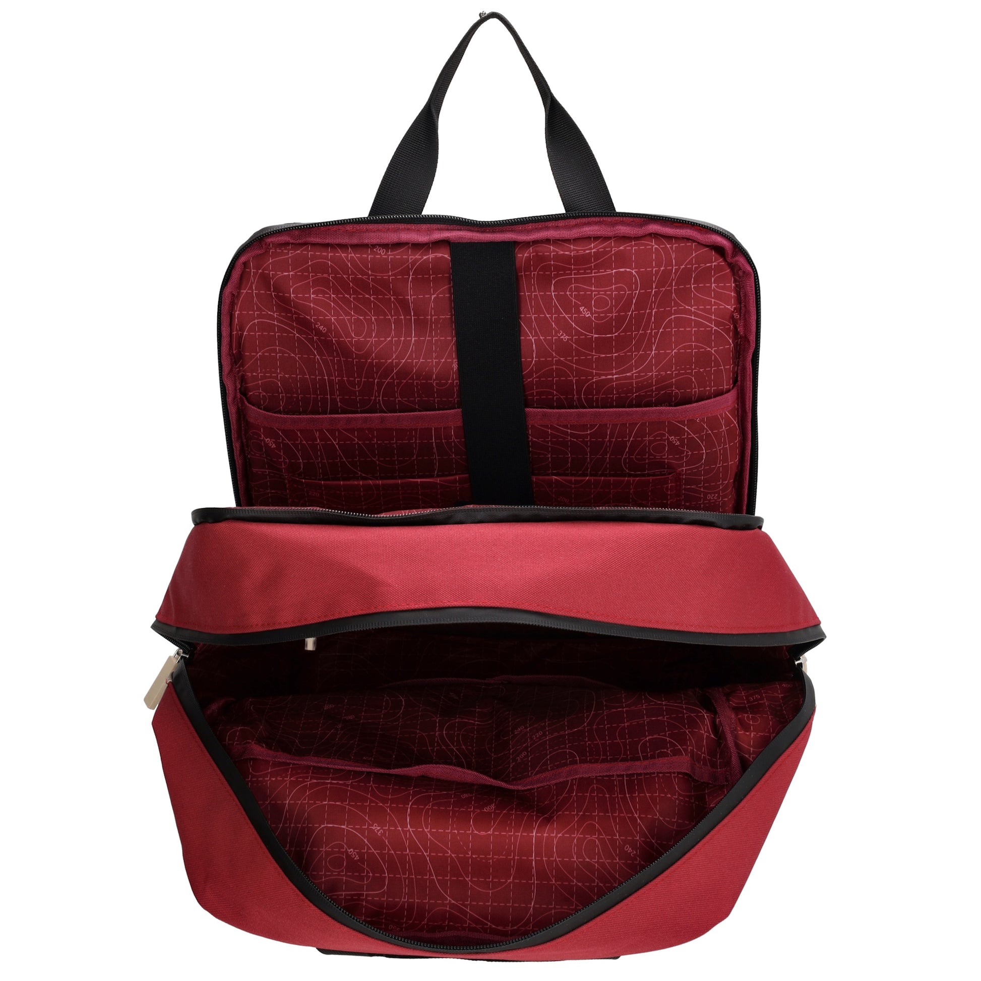 Rucksack 31 x 44 x 12cm in Burgunder aus Nylon|Polyester - leder-accessoires.com