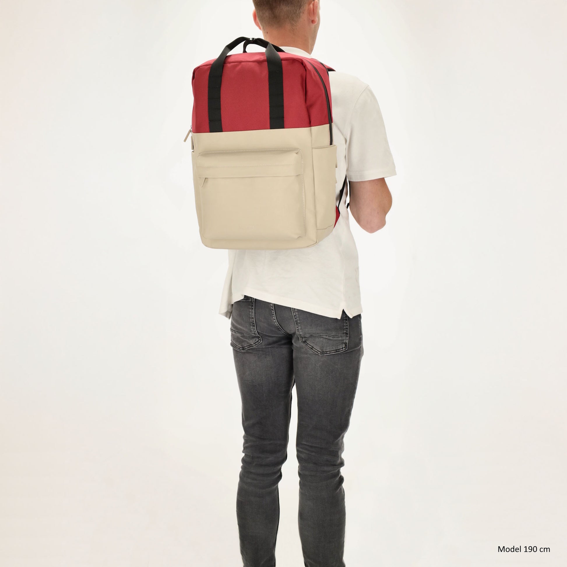 Rucksack 31 x 44 x 12cm in Burgunder aus Nylon|Polyester - leder-accessoires.com