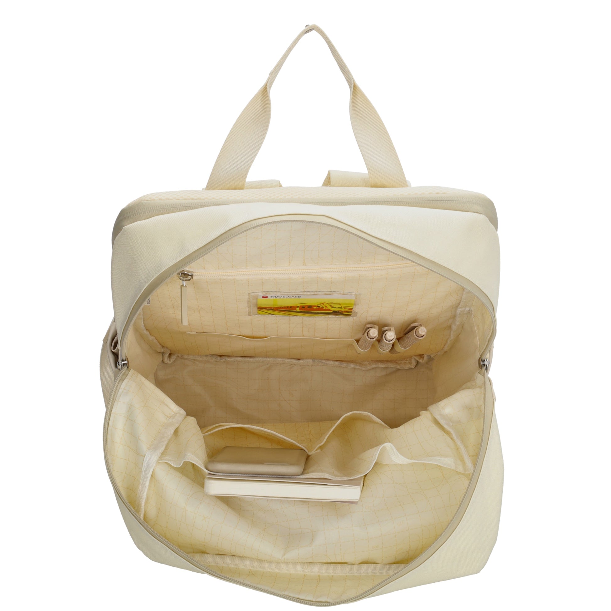 Rucksack 31 x 44 x 12cm in Natur Grün aus Nylon|Polyester - leder-accessoires.com