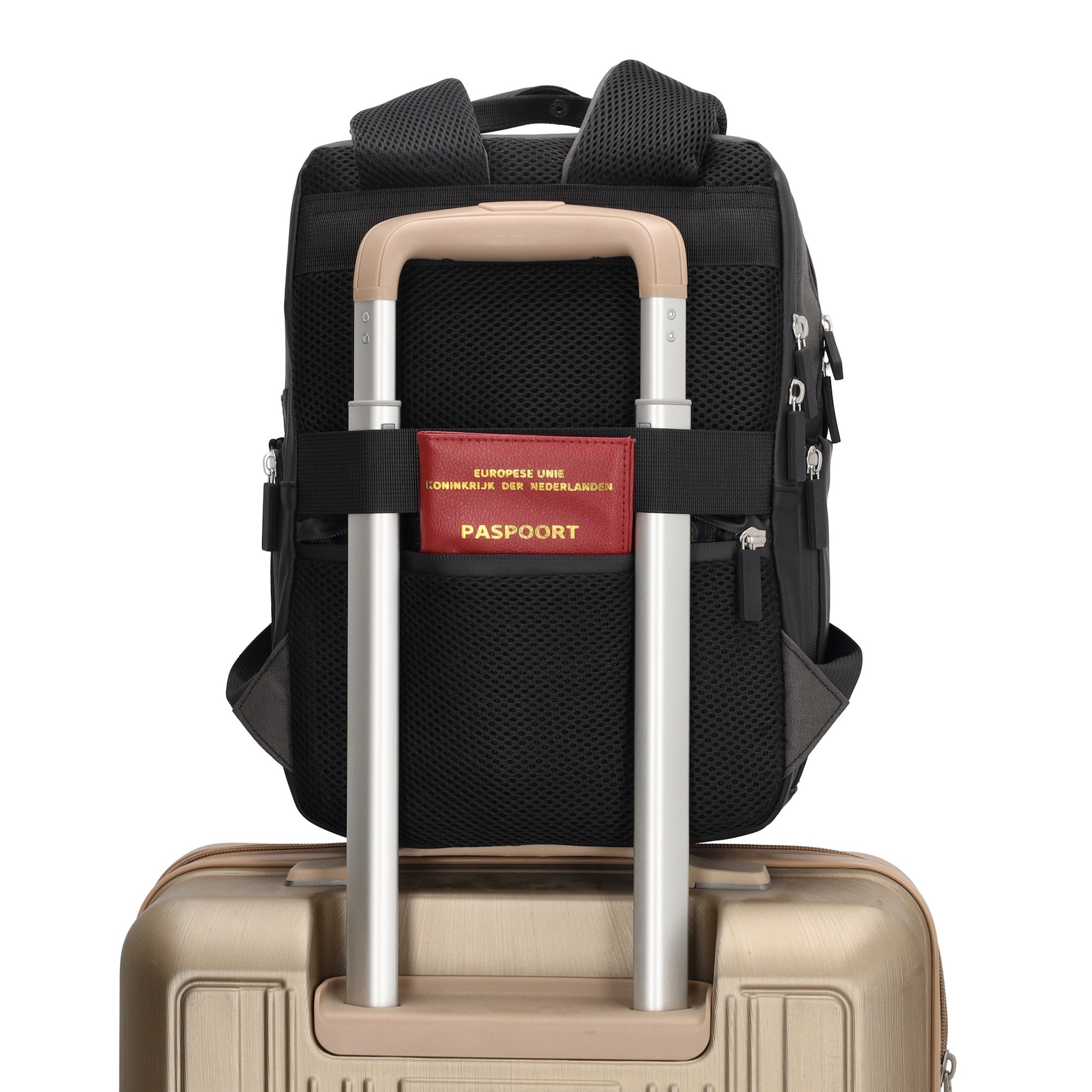 Rucksack 33 x 23,5 x 9cm in Schwarz aus Nylon|Polyester - leder-accessoires.com