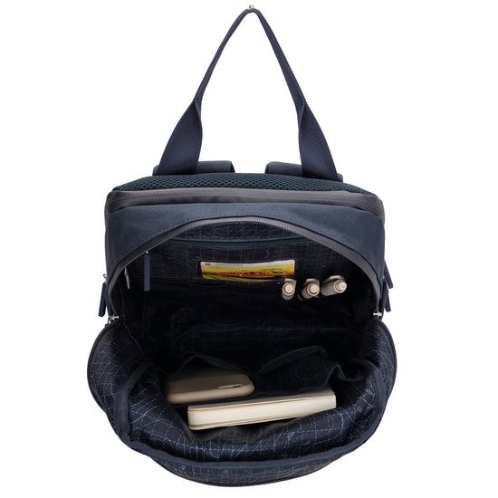 Rucksack 33 x 23,5 x 9cm in Blau|Marine aus Nylon|Polyester - leder-accessoires.com