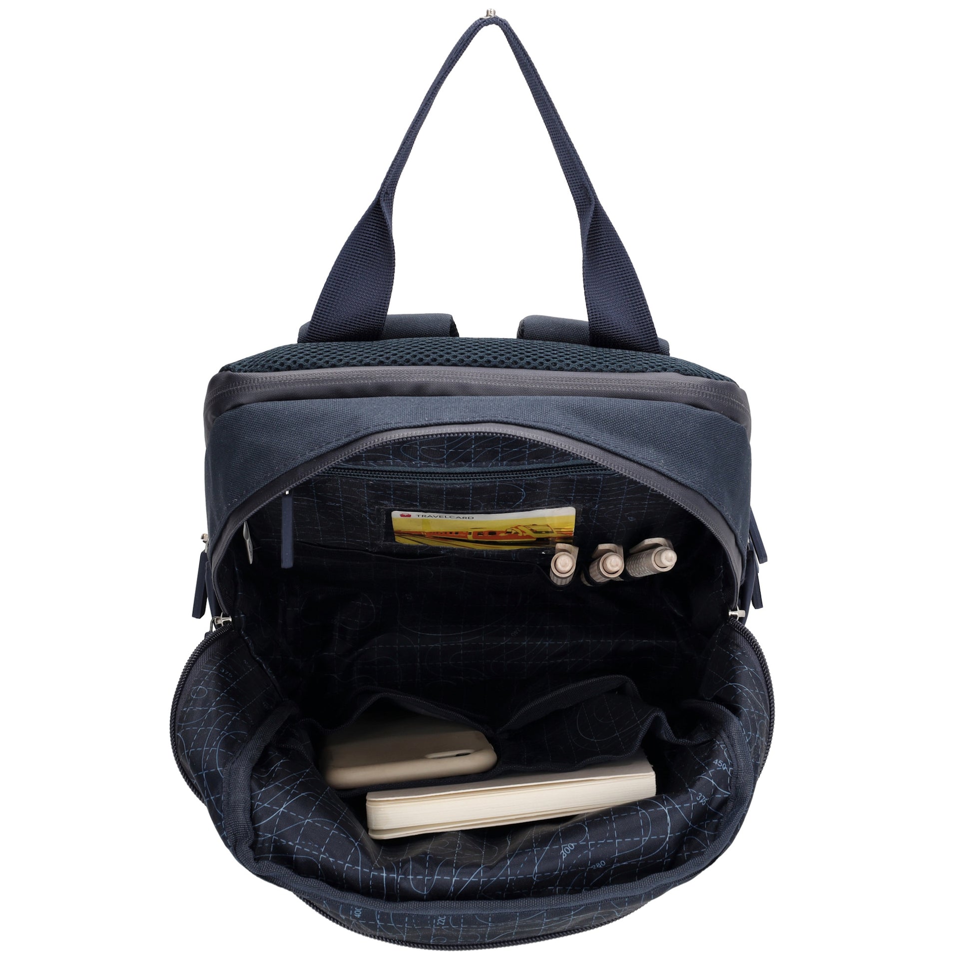Rucksack 33 x 23,5 x 9cm in Blau|Marine aus Nylon|Polyester - leder-accessoires.com