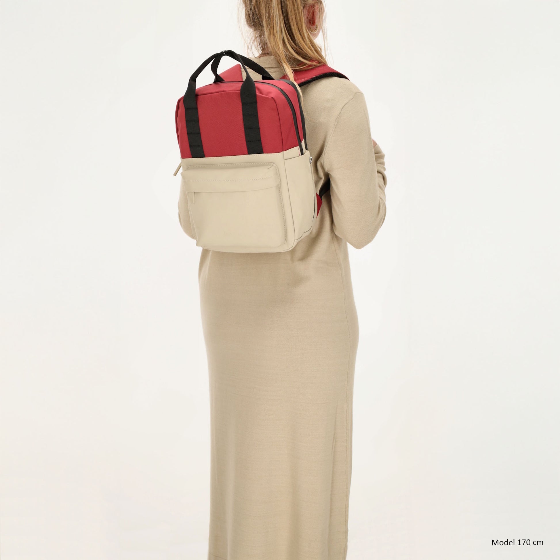 Rucksack 33 x 23,5 x 9cm in Burgunder aus Nylon|Polyester - leder-accessoires.com