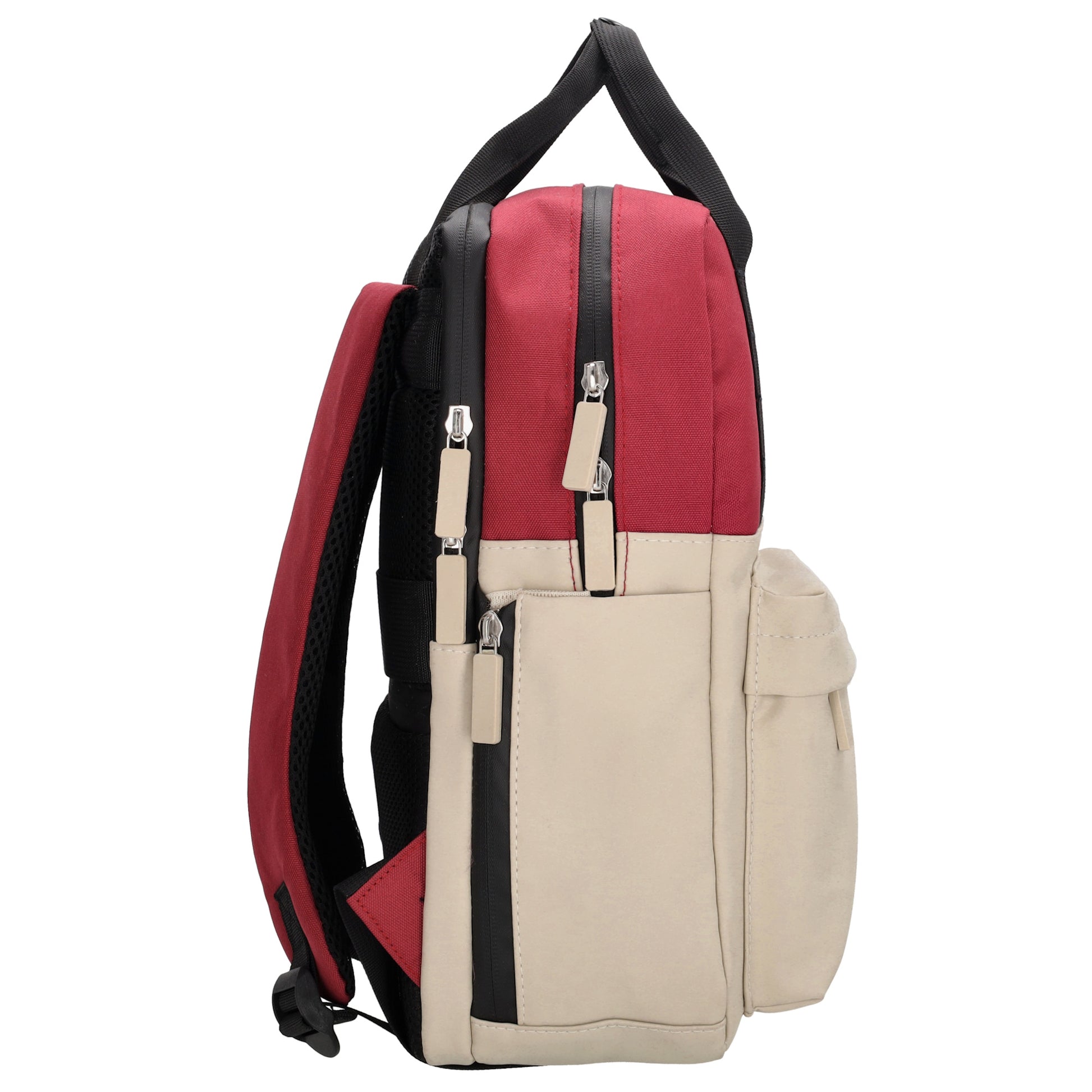 Rucksack 33 x 23,5 x 9cm in Burgunder aus Nylon|Polyester - leder-accessoires.com