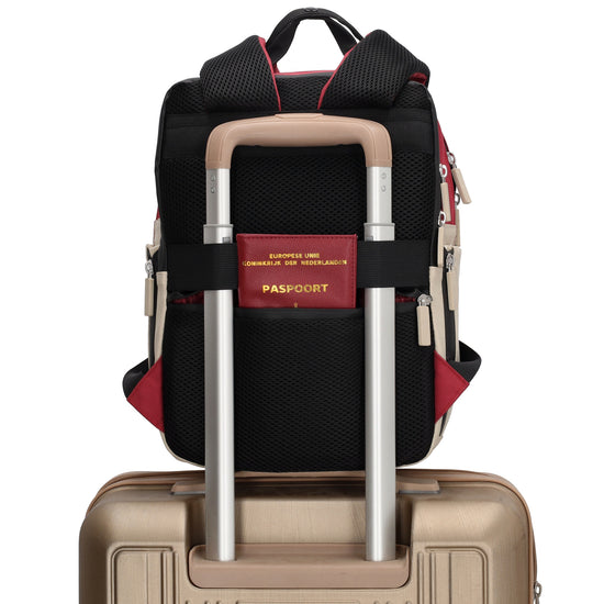 Rucksack 33 x 23,5 x 9cm in Burgunder aus Nylon|Polyester - leder-accessoires.com