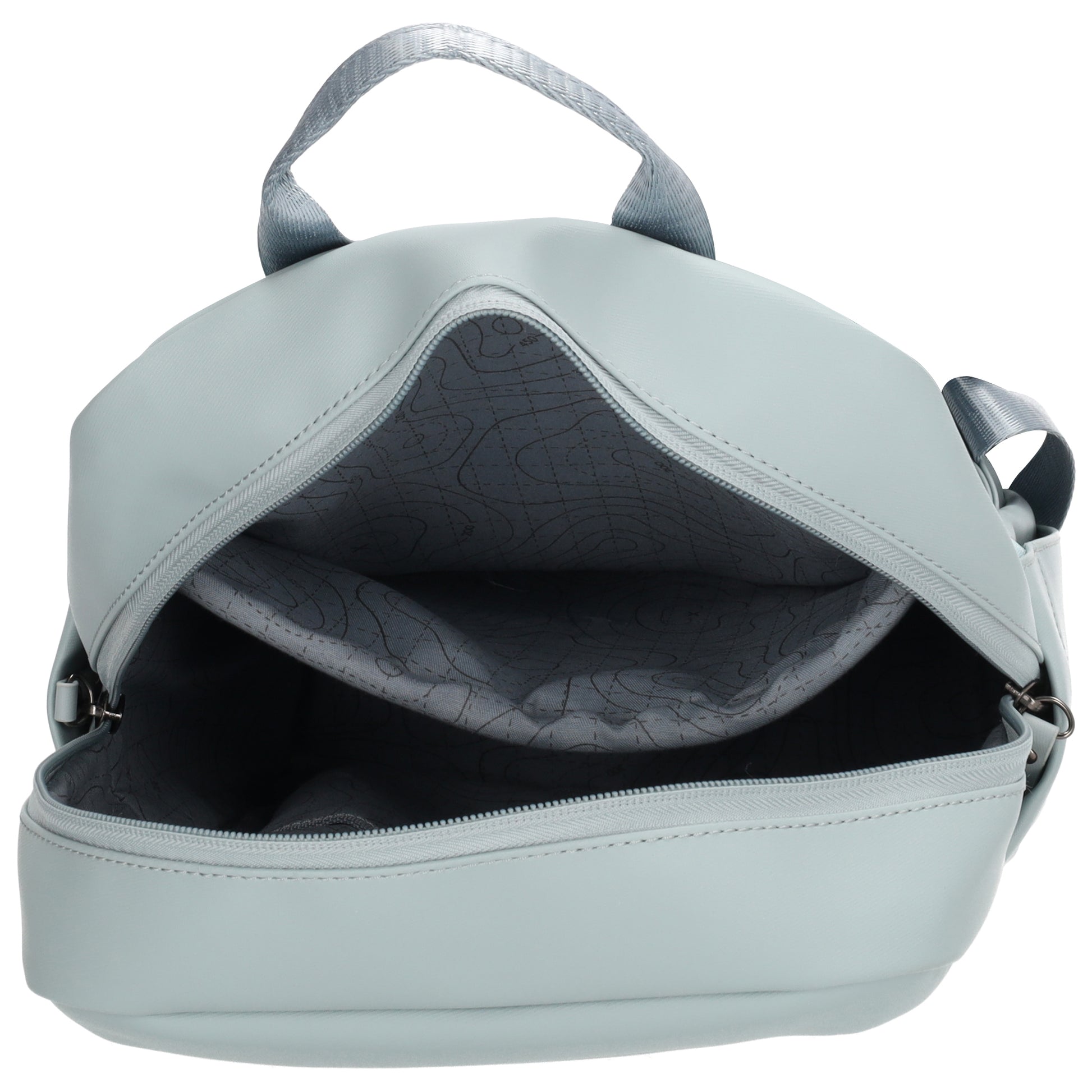 Rucksack 43x29cm in Hellblau mit Aufsteckfunktion - leder-accessoires.com