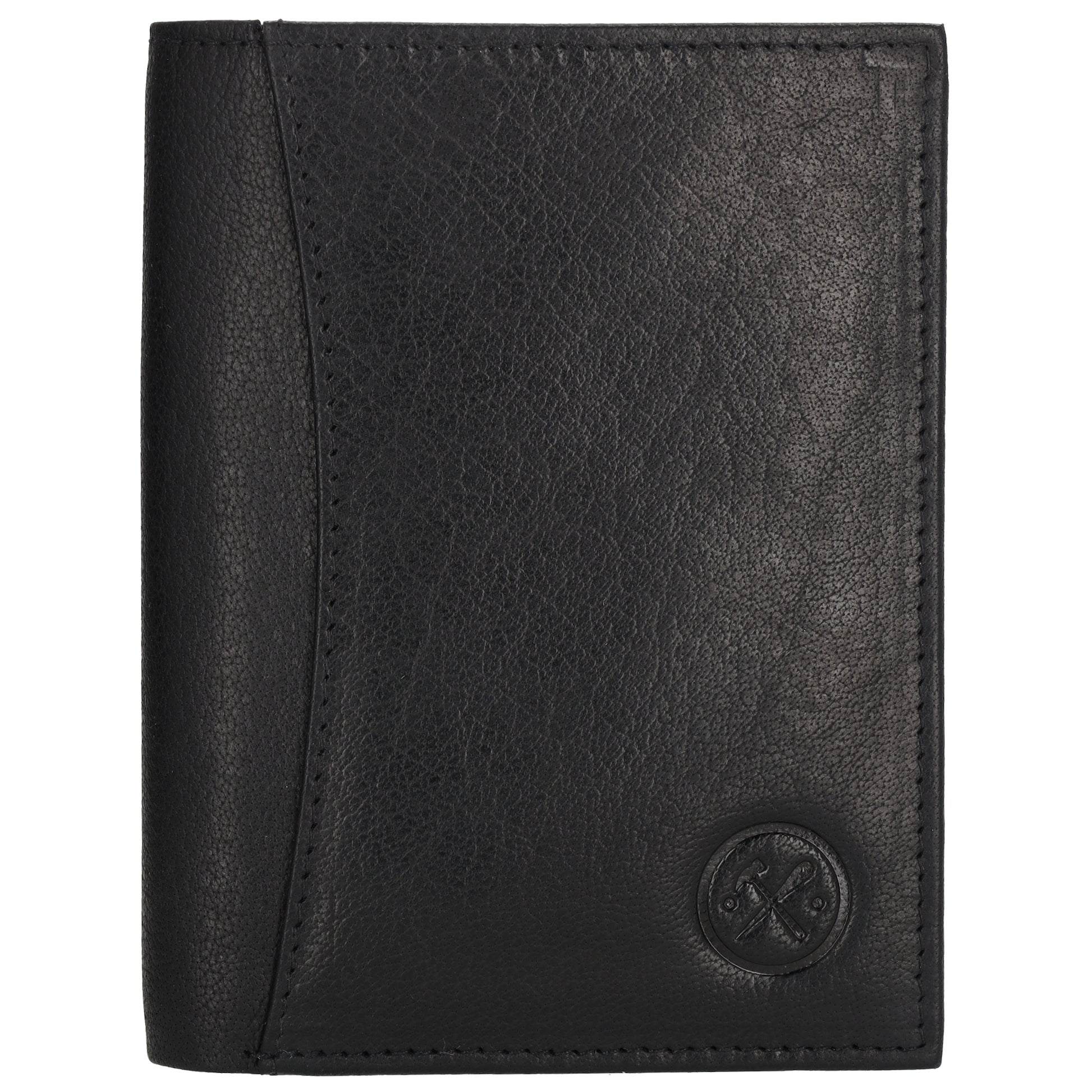 Geldbörse Hochformat 9x12cm in Schwarz aus Leder - leder-accessoires.com