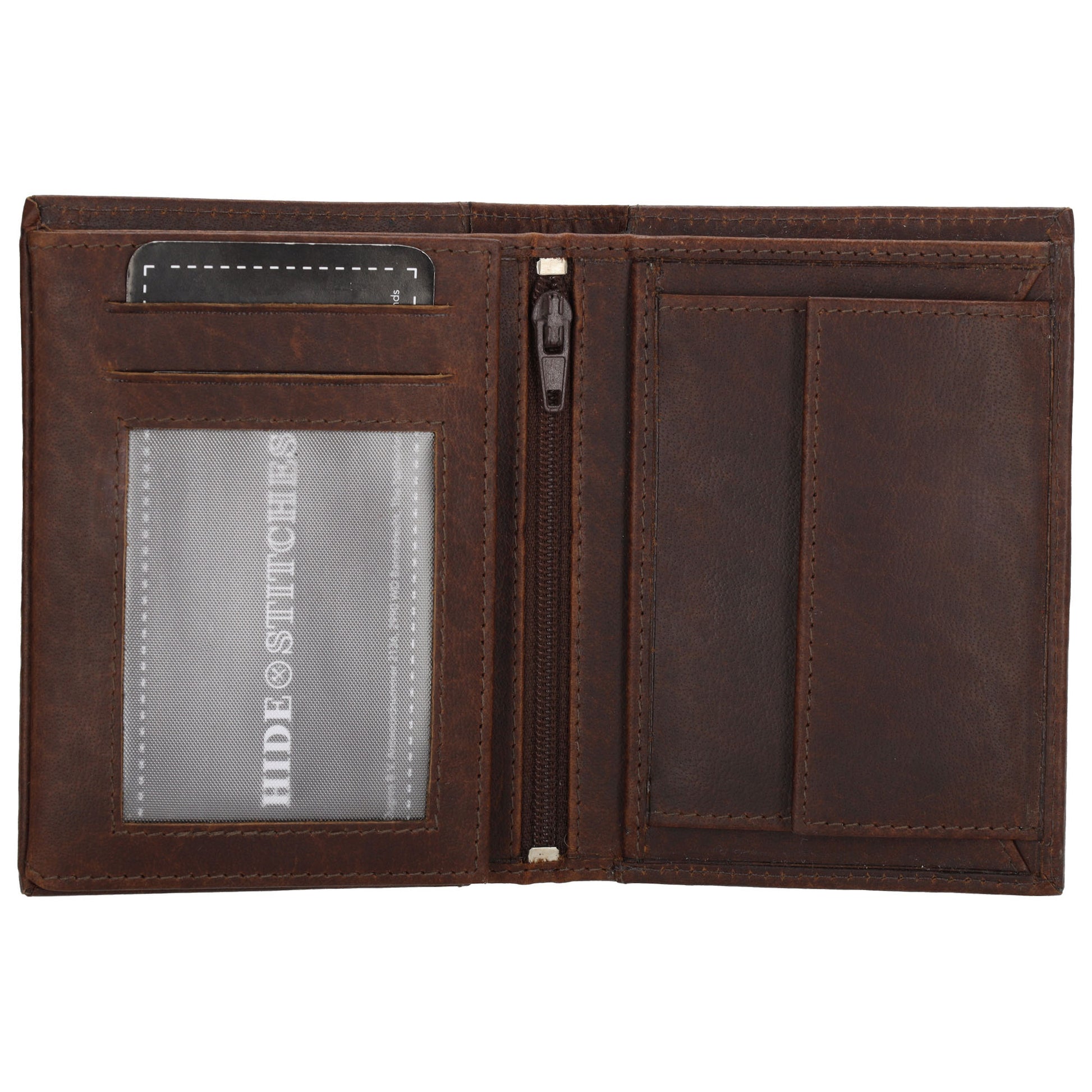 Geldbörse Hochformat 9x12cm in Braun aus Leder - leder-accessoires.com