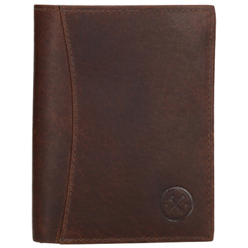 Geldbörse Hochformat 9x12cm in Braun aus Leder - leder-accessoires.com