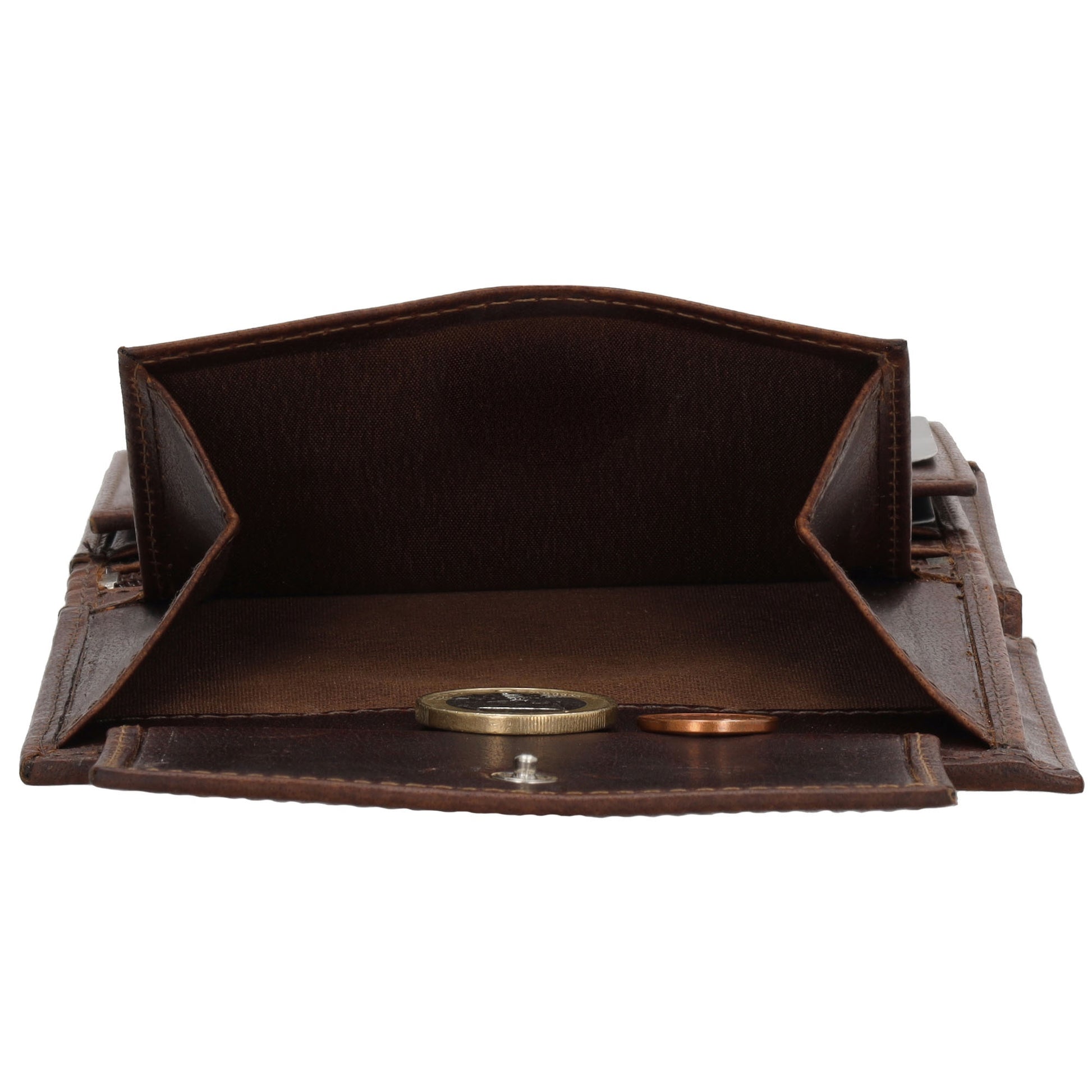 Geldbörse Hochformat 9x12cm in Braun aus Leder - leder-accessoires.com