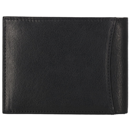 Geldbörse Querformat 9x12cm in Schwarz aus Leder - leder-accessoires.com