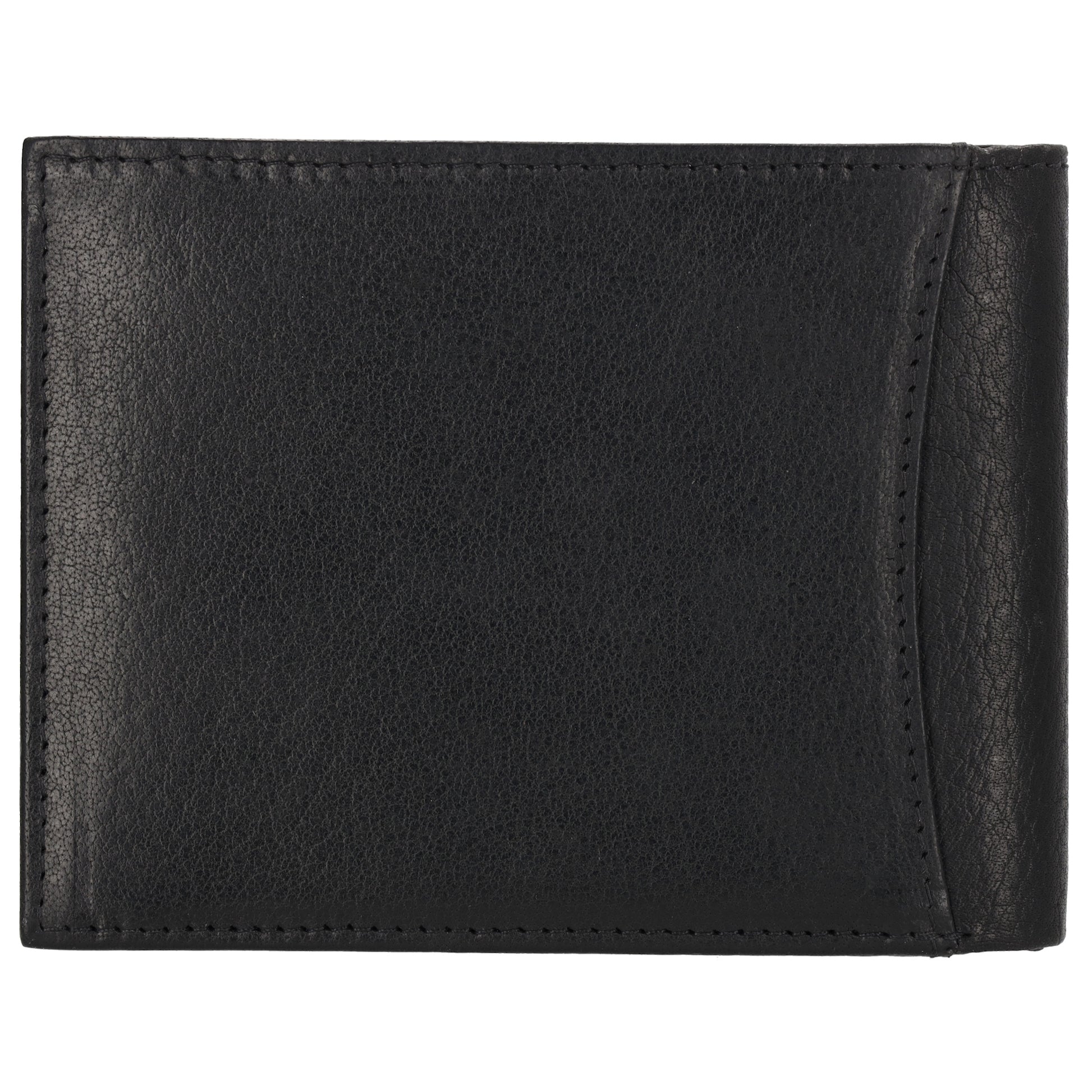Geldbörse Querformat 9x12cm in Schwarz aus Leder - leder-accessoires.com