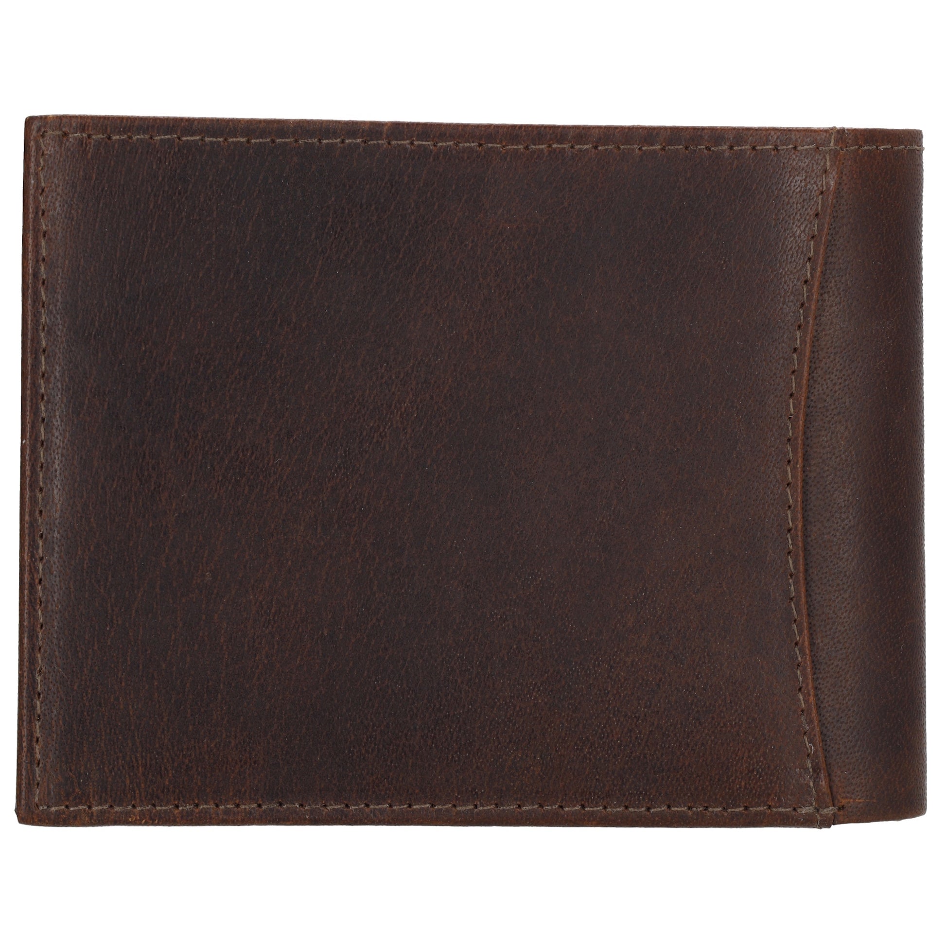 Geldbörse Querformat 9x12cm in Dunkelbraun aus Leder - leder-accessoires.com