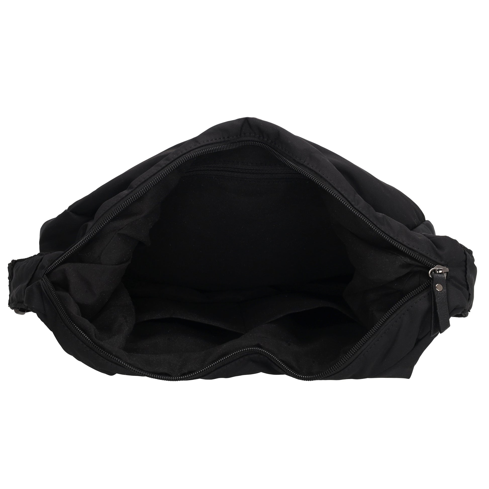 Schultertasche 47x34cm Schwarz aus Nylon|Polyester - leder-accessoires.com