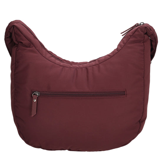 Schultertasche 47x34cm Weinrot aus Nylon|Polyester - leder-accessoires.com