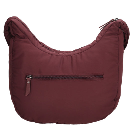 Schultertasche 47x34cm Weinrot aus Nylon|Polyester - leder-accessoires.com