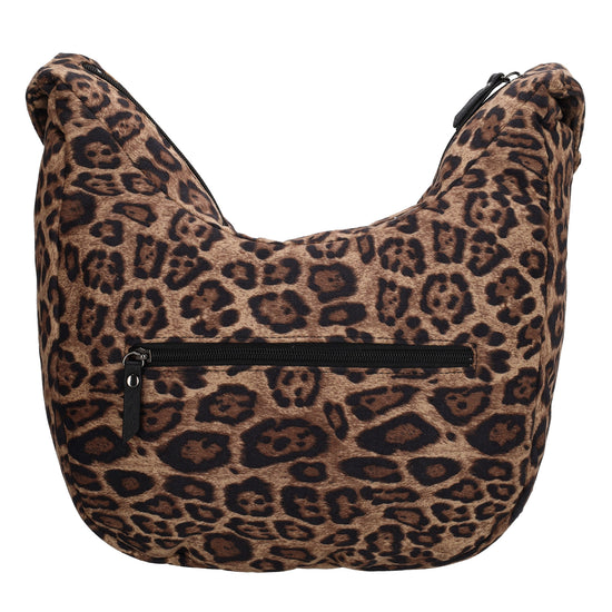 Schultertasche 47x34cm Leo|Beige aus Nylon|Polyester - leder-accessoires.com