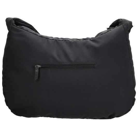 Schultertasche 35x32cm Schwarz aus Nylon|Polyester