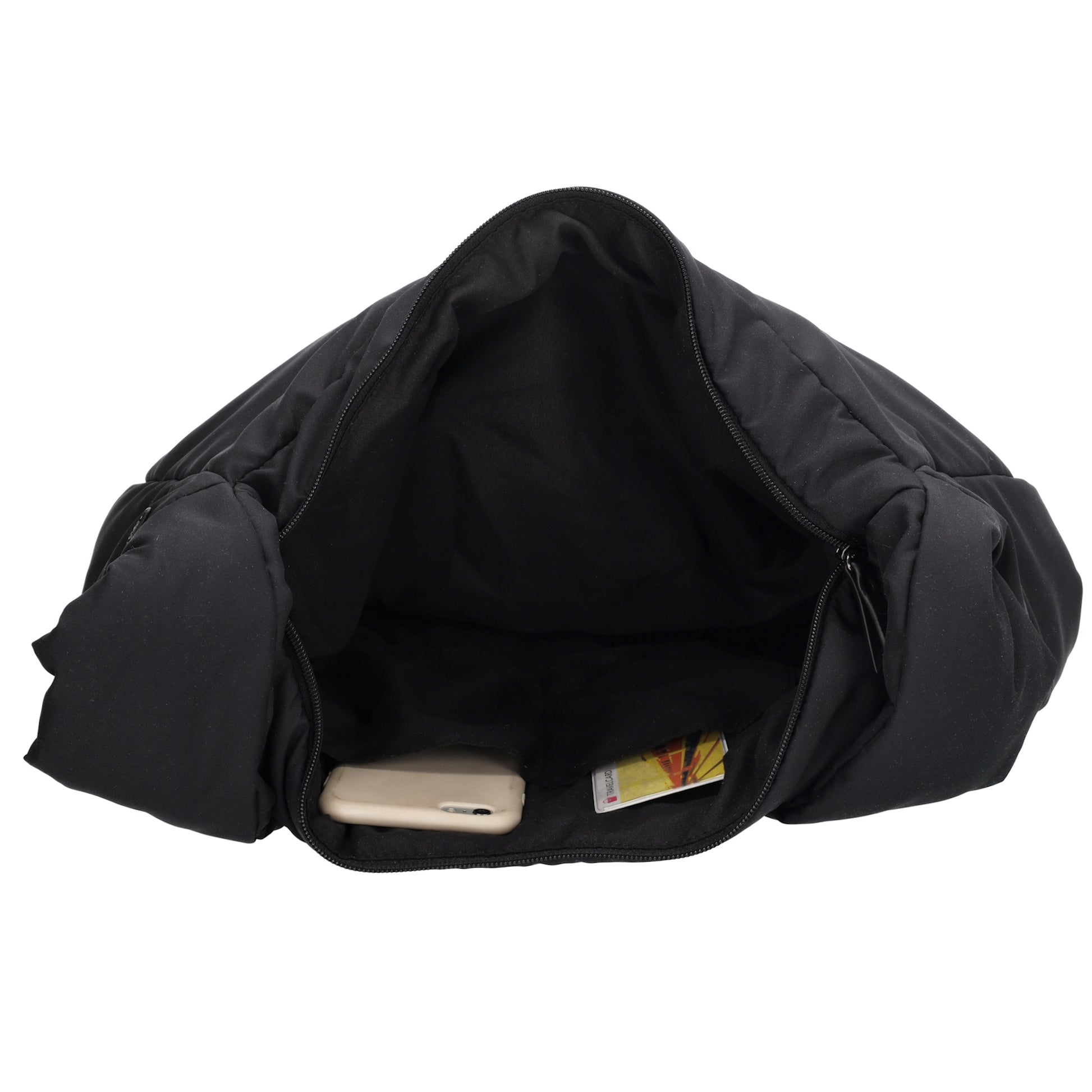 Schultertasche 35x32cm Schwarz aus Nylon|Polyester - leder-accessoires.com
