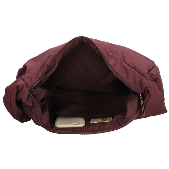 Schultertasche 35x32cm Weinrot aus Nylon|Polyester - leder-accessoires.com