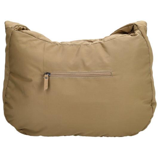 Schultertasche 35x32cm Taupe aus Nylon|Polyester