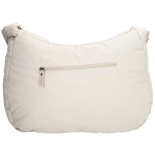 Schultertasche 35x32cm Creme aus Nylon|Polyester