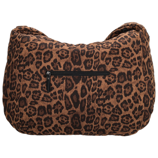 Schultertasche 35x32cm Leo-Optik aus Nylon|Polyester