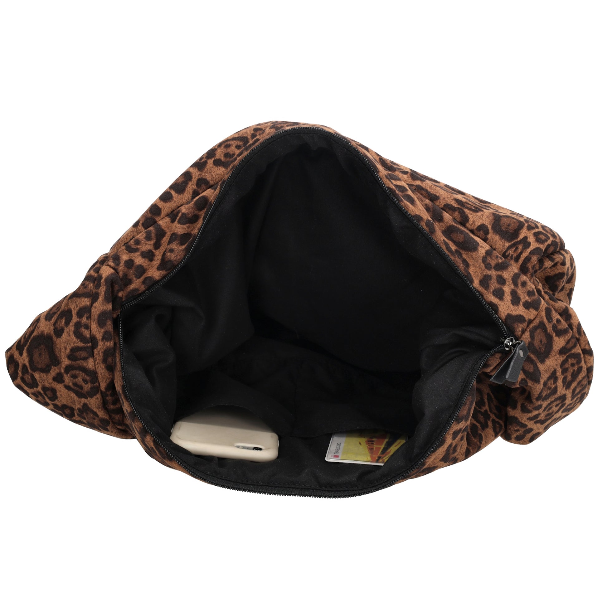 Schultertasche 35x32cm Leo-Optik aus Nylon|Polyester - leder-accessoires.com