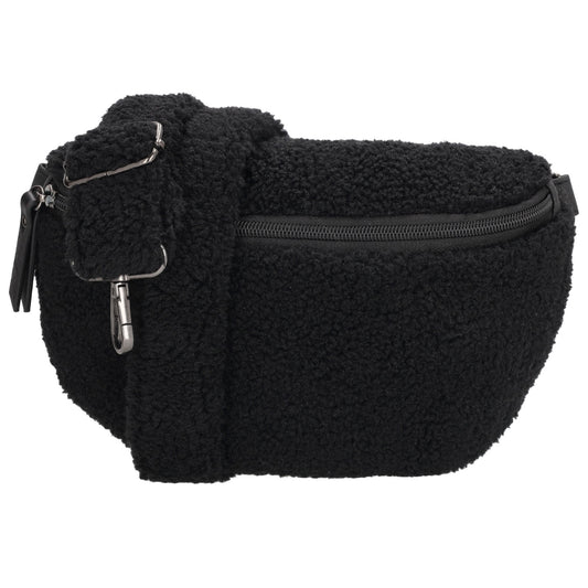 Bodybag Teddy 24x16cm in Schwarz mit Reißverschluss