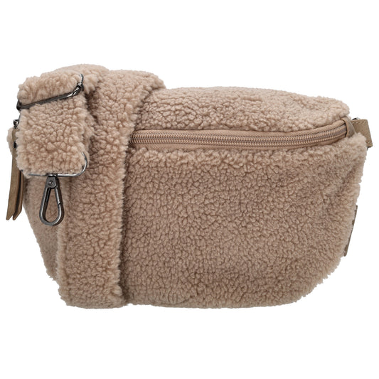 Bodybag Teddy 24x16cm in Taupe mit Reißverschluss