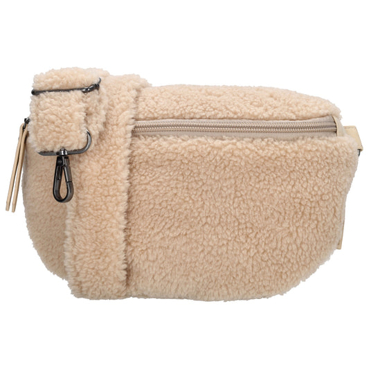 Bodybag Teddy 24x16cm in Creme mit Reißverschluss