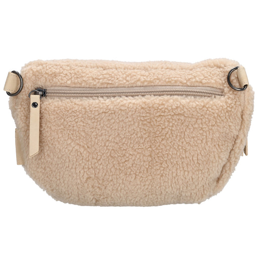 Bodybag Teddy 24x16cm in Creme mit Reißverschluss