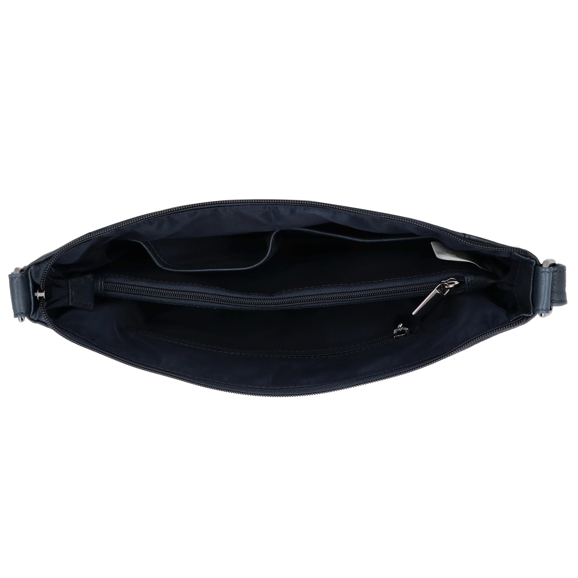 Schultertasche 28x32cm in Blau|Marine mit Reißverschluss - leder-accessoires.com