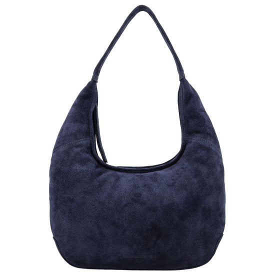 Beuteltasche Wildleder 42x40cm in Blau|Marine - leder-accessoires.com